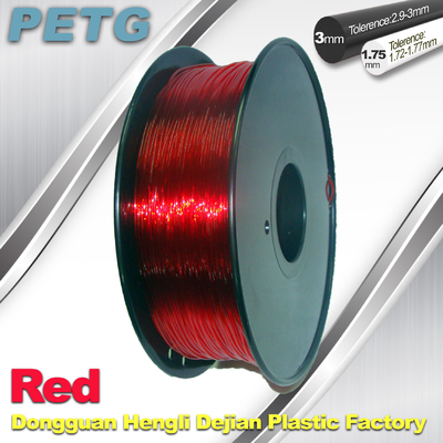 الأحمر 1.75 ملليمتر / 3.0 ملليمتر بيتغ فيليمان 3d الطباعة خيوط المواد